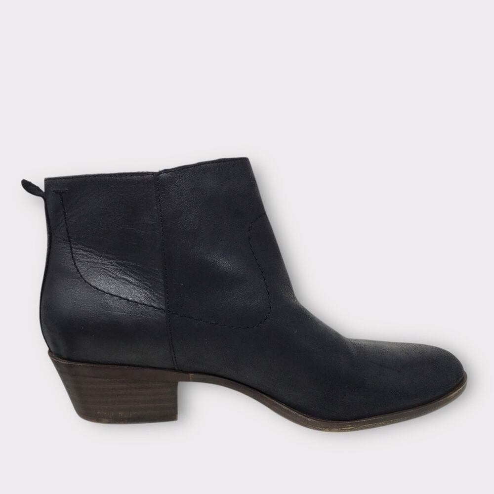 Lucky Brand Black Soft Leather Ankle Booties 9M Blandre Style - Picture 2 of 10